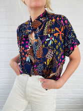 Load image into Gallery viewer, MARGAUX NAVY BLOUSE
