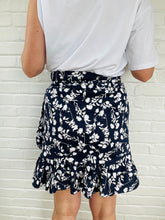 Load image into Gallery viewer, FLORE WRAP SKIRT NAVY
