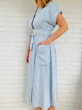 Load image into Gallery viewer, FREDERIKA WRAP DRESS LIGHT BLUE

