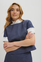 Load image into Gallery viewer, The Laetitia top in denim
