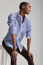 Load image into Gallery viewer, The Josephine in Blue with white ruffles