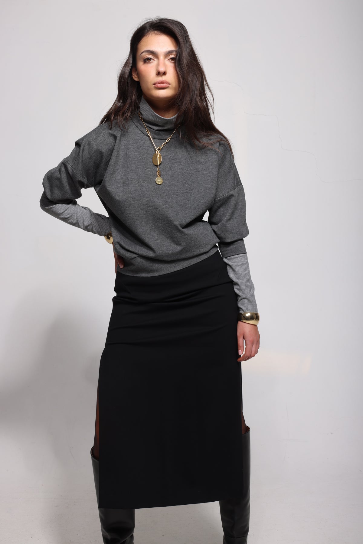 The Alix in Charcoal