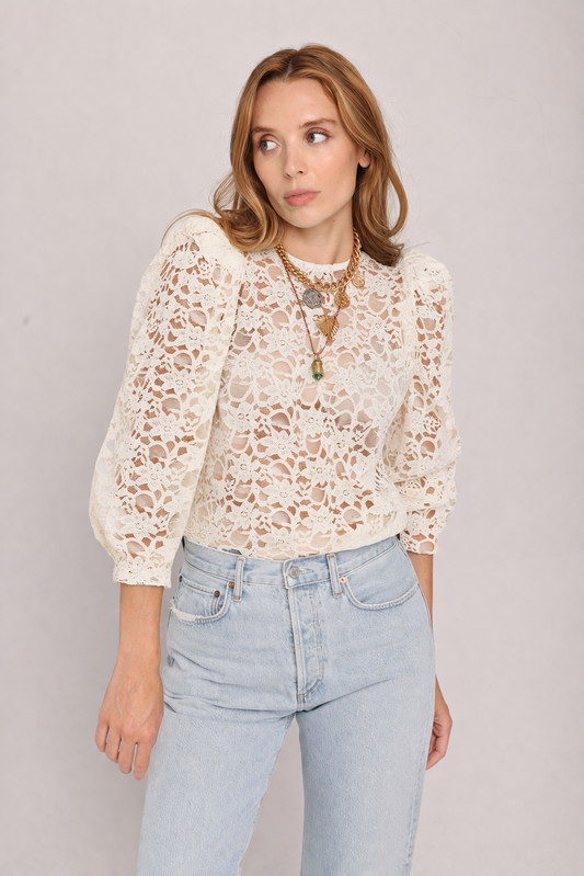 The Navona Top in Guipure