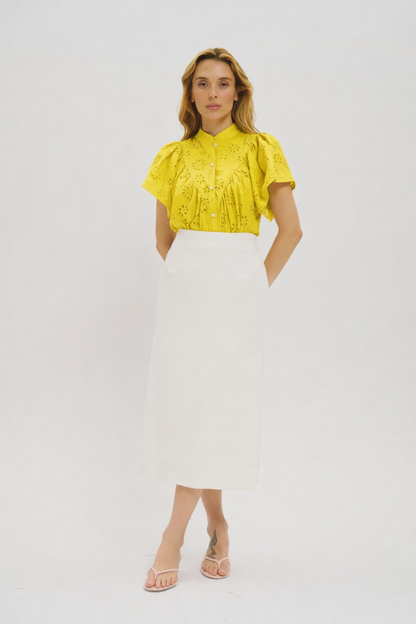The Steph Blouse in Yellow