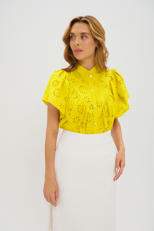 The Steph Blouse in Yellow