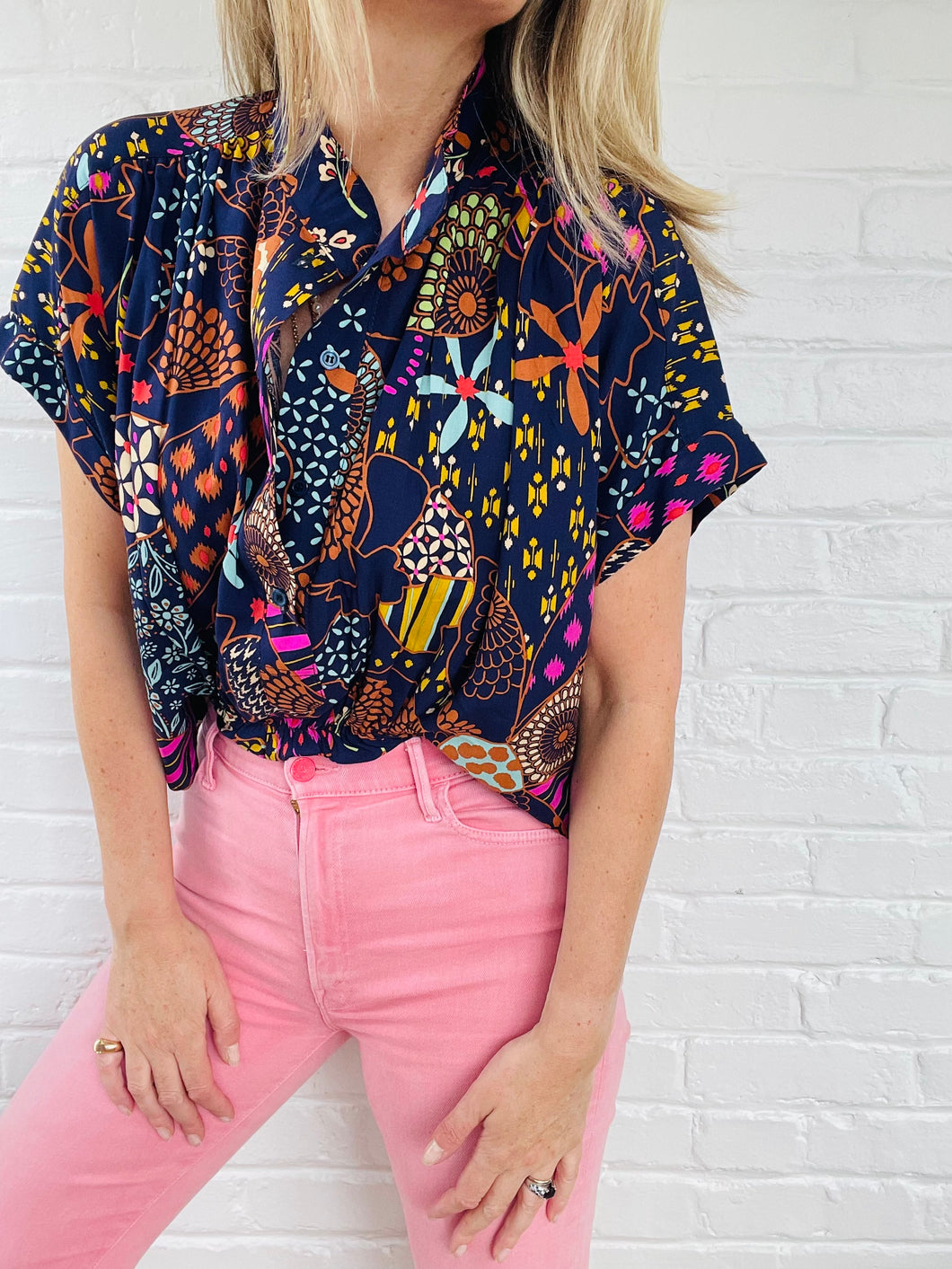 MARGAUX NAVY BLOUSE