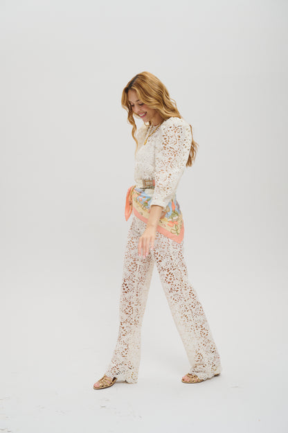The Uffizi pant in Guipure
