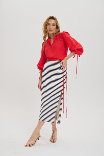 Colette blouse in red