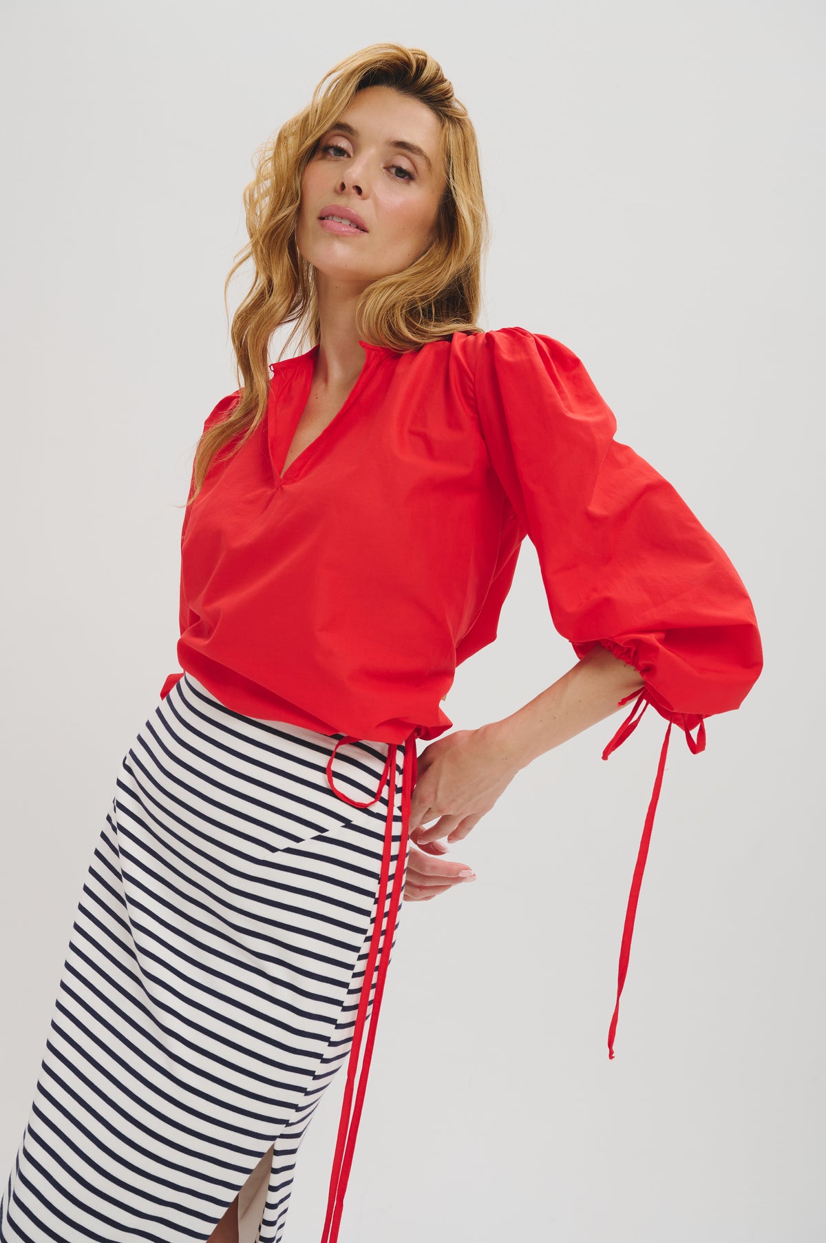 Colette blouse in red