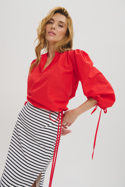 Colette blouse in red