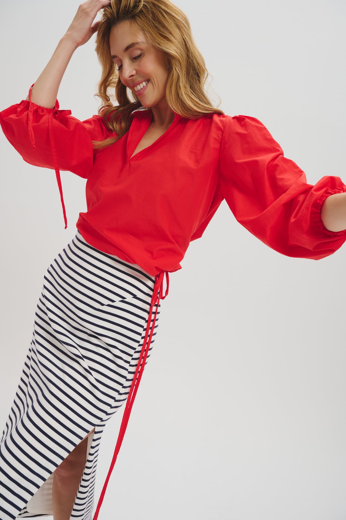 Colette blouse in red