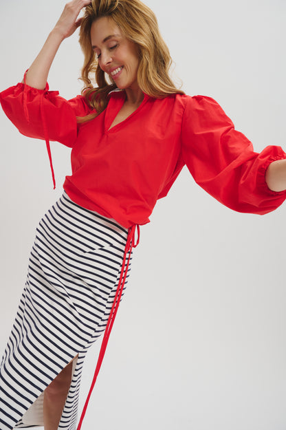 Colette blouse in red