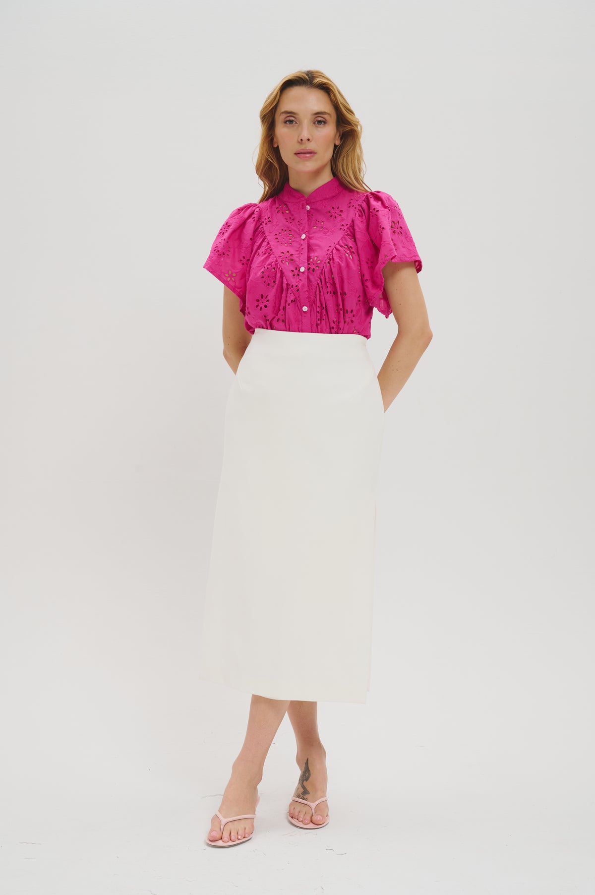 The Steph Blouse in Fuschia