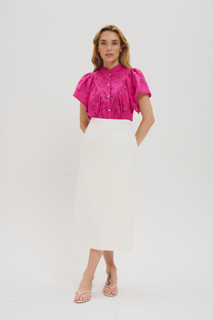 The Steph Blouse in Fuschia
