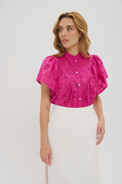 The Steph Blouse in Fuschia