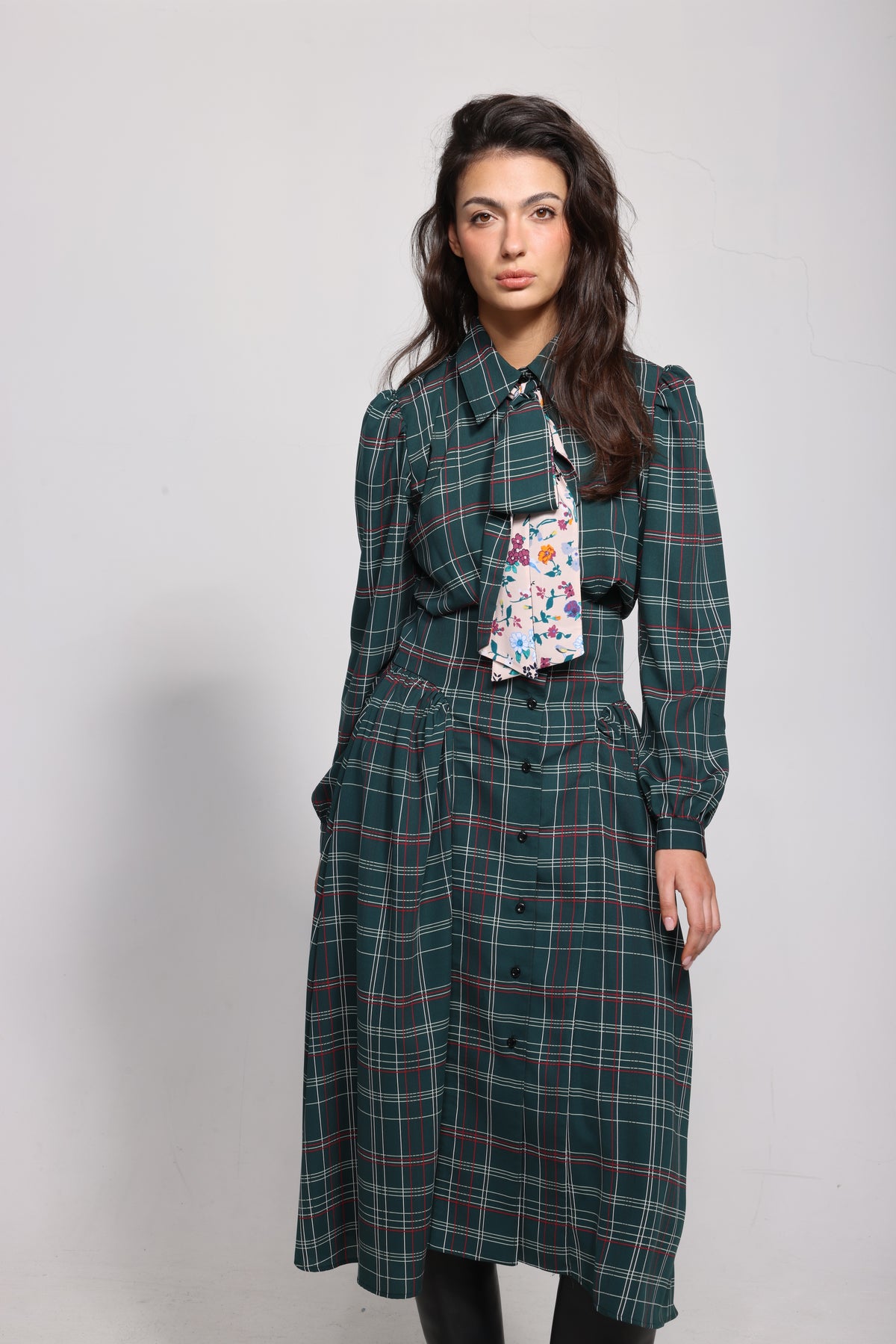 Zoe in Green Plaid