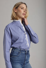 Load image into Gallery viewer, The Josephine in Blue with white ruffles
