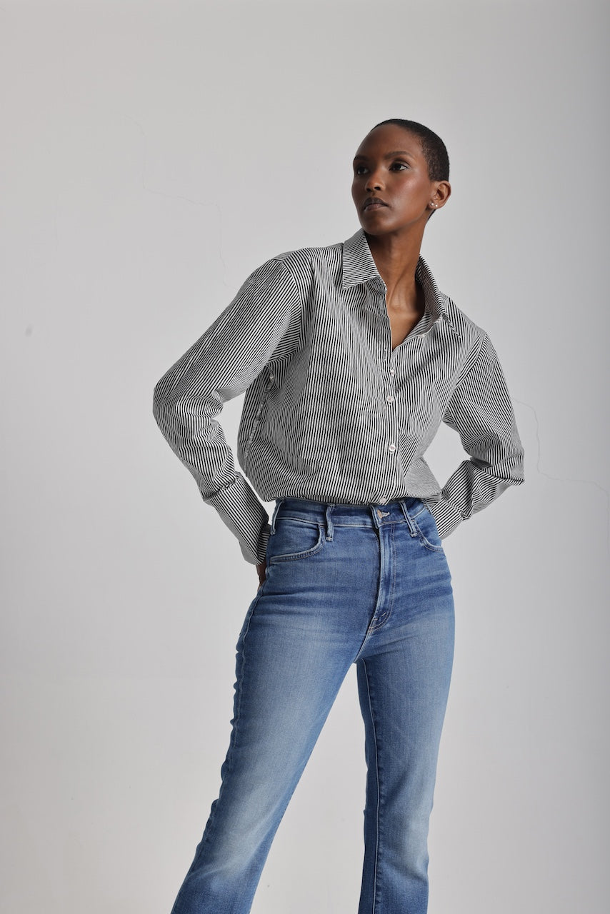 The Valentine in black and white stripes