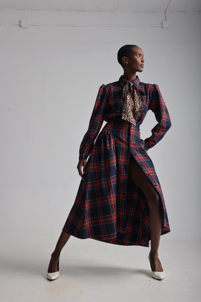 Zoe Shirt in red Tartan