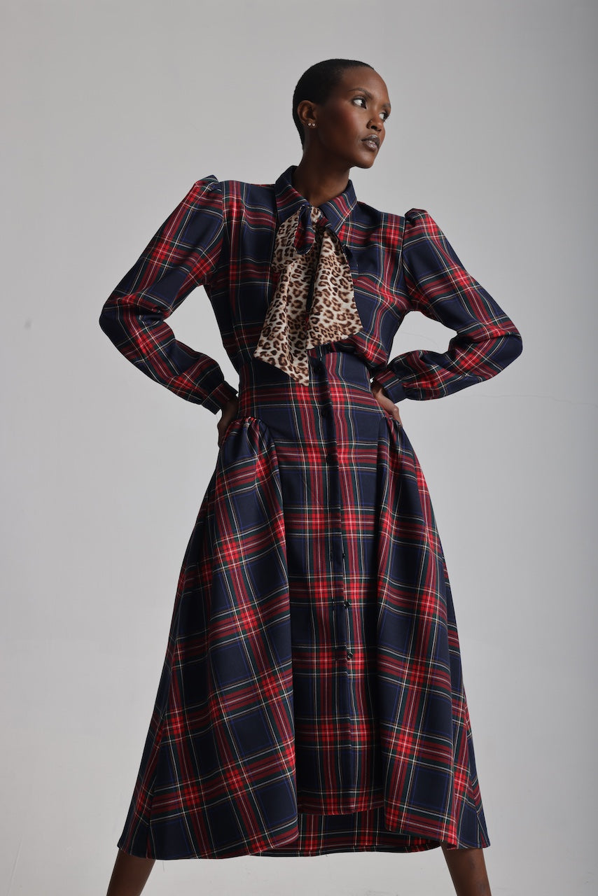 Marion Skirt in red Tartan