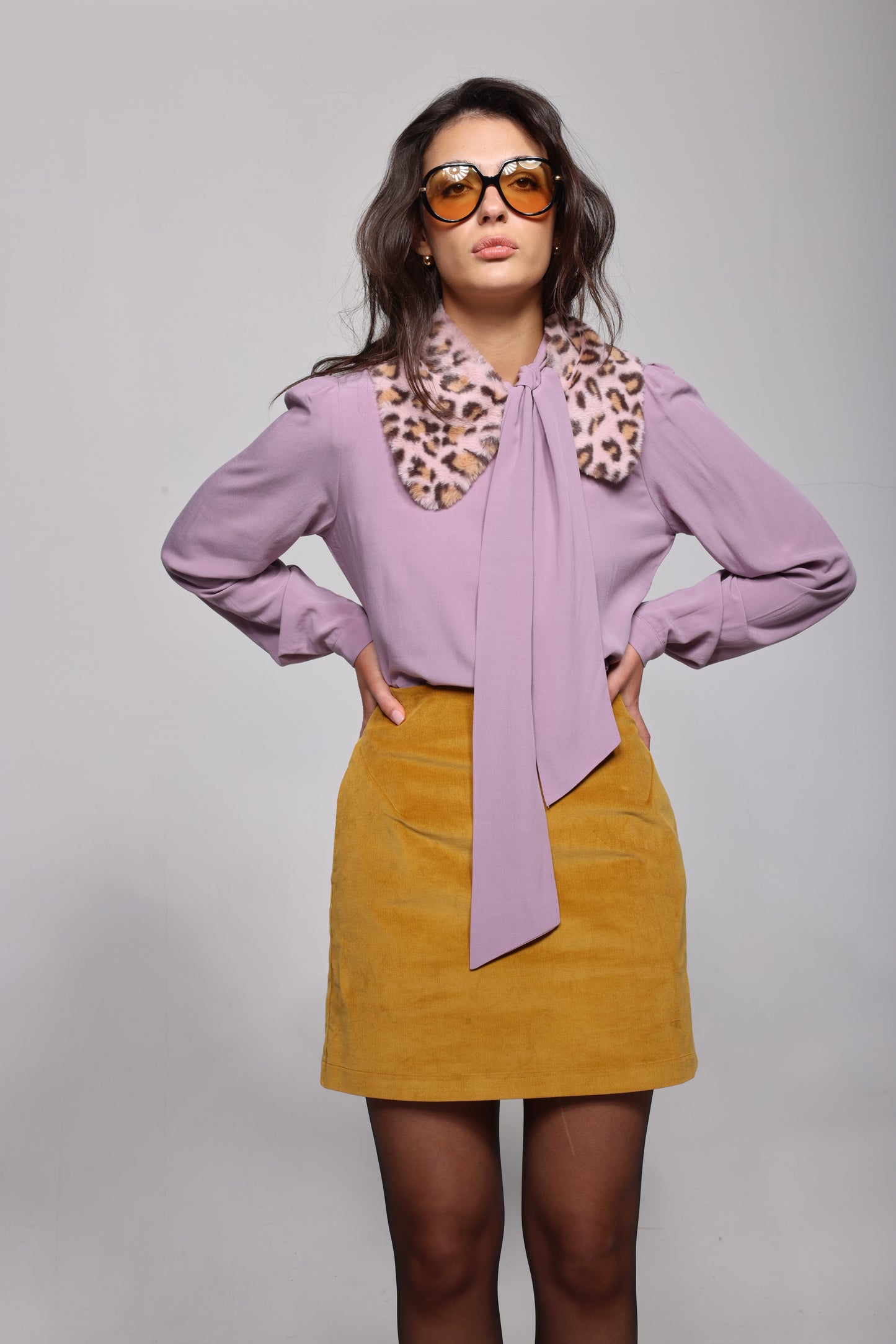 The Fur collar in Leopard