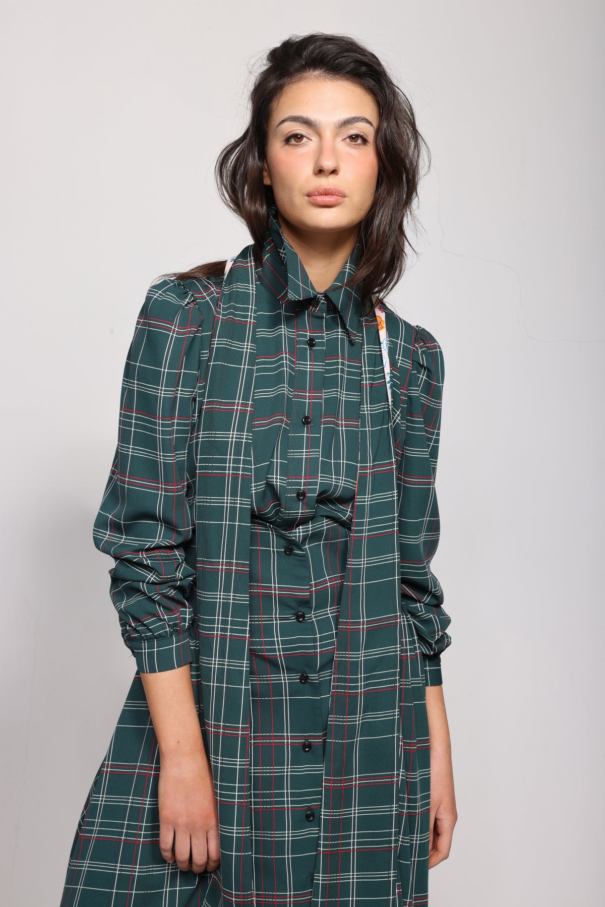 Zoe in Green Plaid